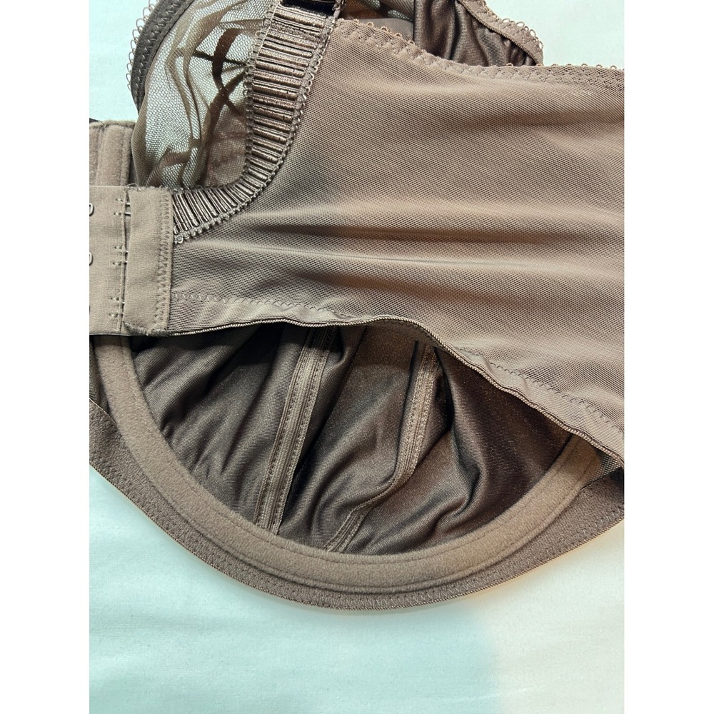 Elomi Cate Bra Women 42K Brown Underwire Embroidery EL4030PCN Full Coverage G29 - Picture 15 of 15